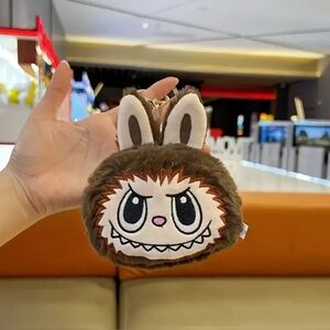 Labubu Brown Plush Keychain/Coinpurse NWOT